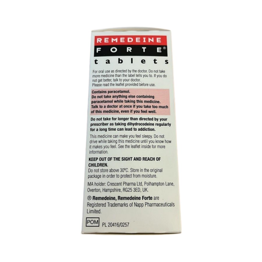 Remedeine Forte 30/500 mg Pills – Crescent (56 Pills/Box) - Image 2